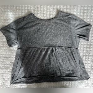 Gray Peplum T Shirt